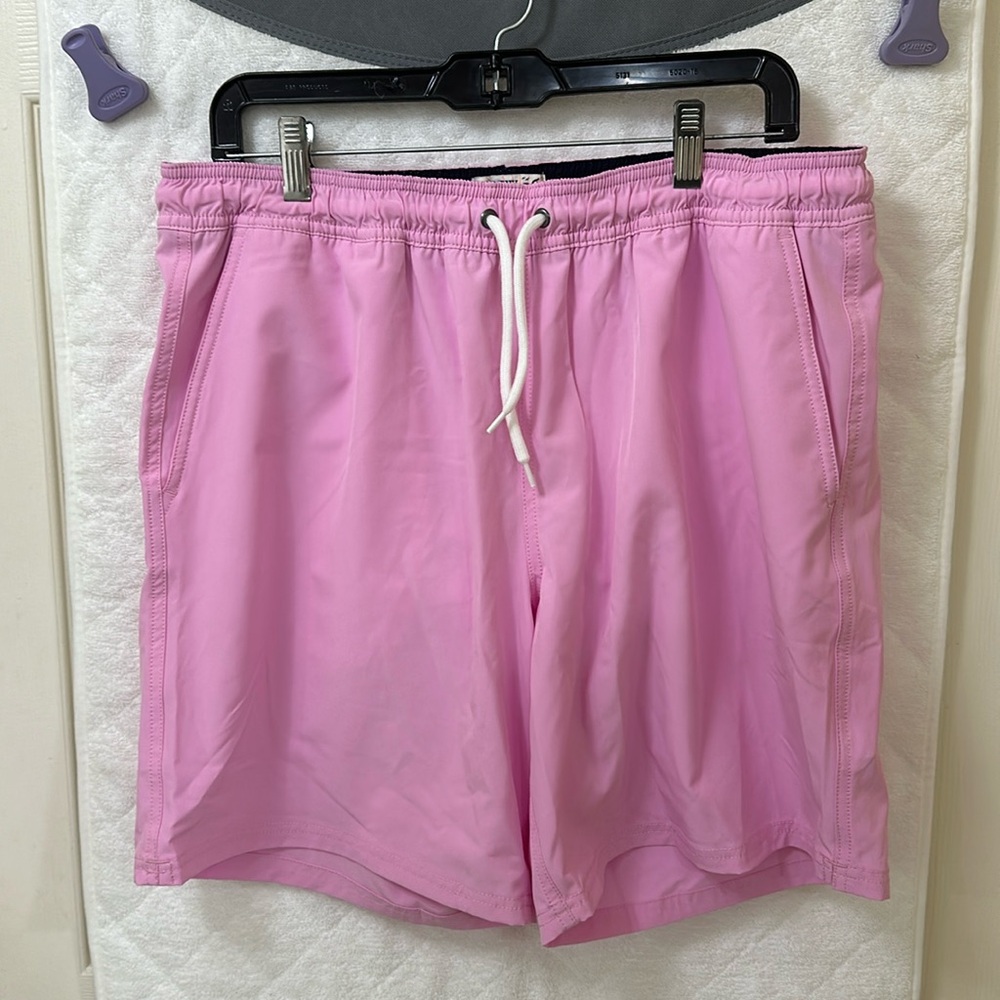 Men’s J.Crew, pink bathing suit size large